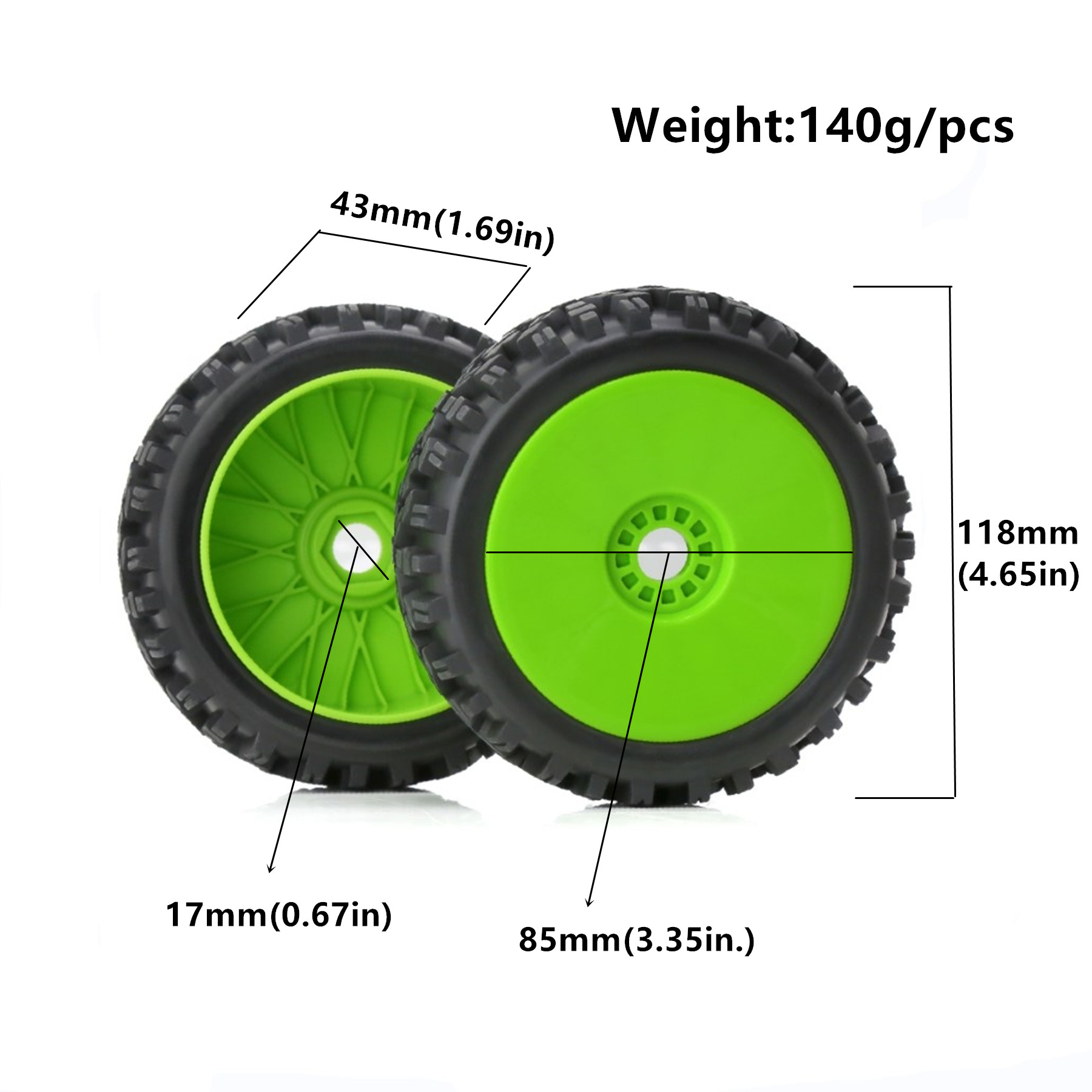 RC 1/8 Buggy Tires and Wheels  - đánh giá và giá Rc Hobby Dump Truck